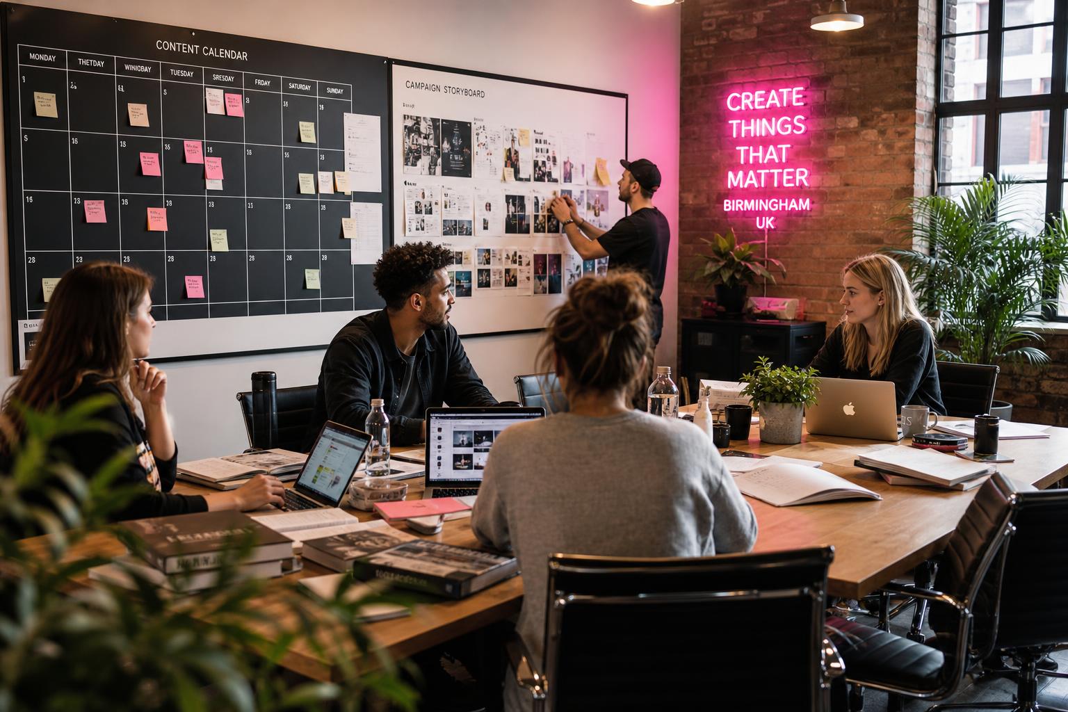 Creative Marketing Group Content Marketing — Birmingham creative studio with editorial content calendar, UK