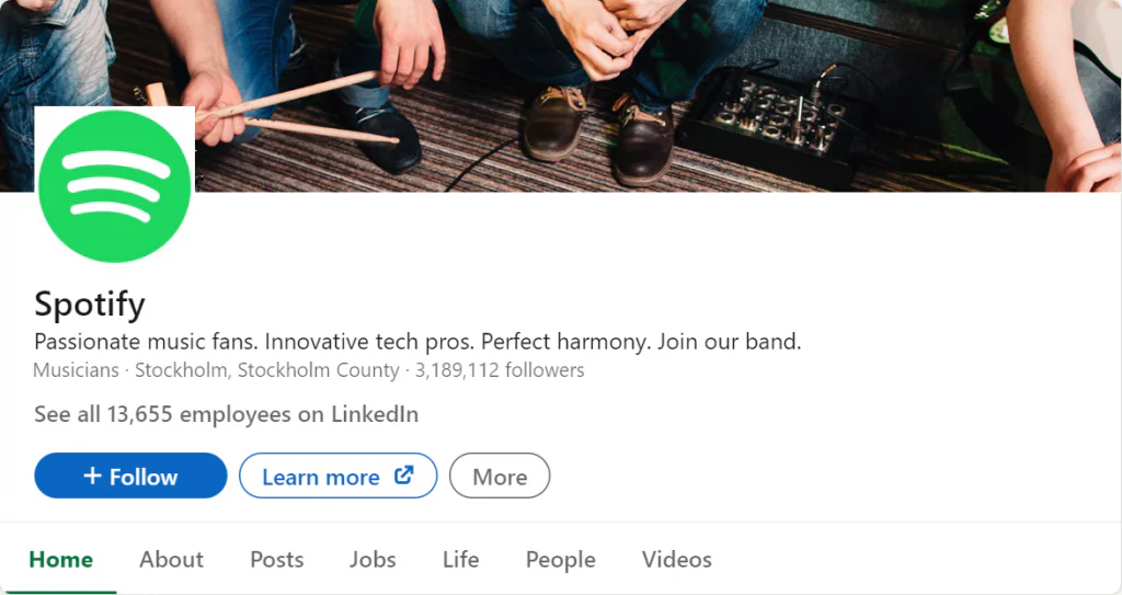 Examples of LinkedIn Carousel Ads by Spotify